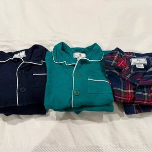 Petite Plume Kids Pajama Set - Navy, Green, and Plaid